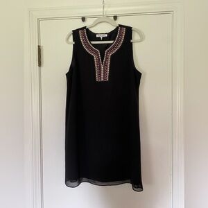 BCBG Embellished Black Sleeveless Dress